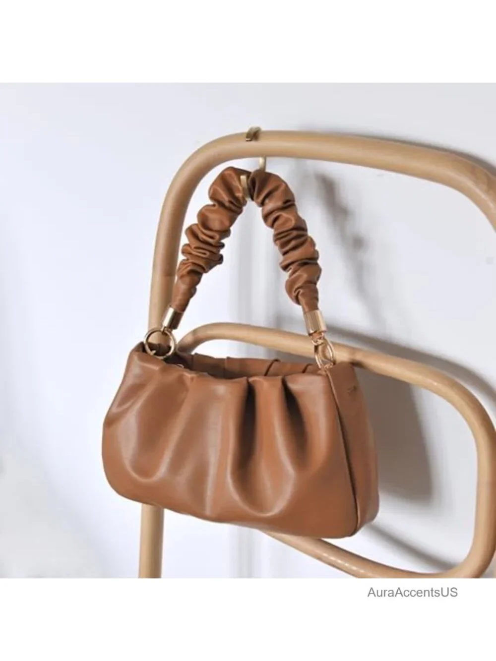 Cloud Pouch Hobo Bag Women Vegan Leather Crossbody Chain Shoulder Handbag